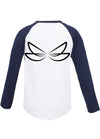 Baseball Long Sleeve T-shirt Blue and white - Dragonfly Leotards - Sportswear