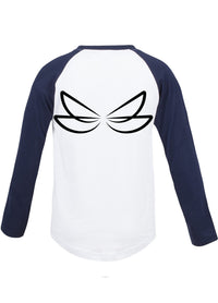 Baseball Long Sleeve T-shirt Blue and white - Dragonfly Leotards - Sportswear