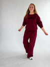 Burgundy Relaxed Sweatshirt - Dragonfly Leotards - Girls leotard