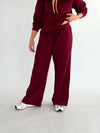 Burgundy Wide Leg Sweatpants - Dragonfly Leotards - Girls leotard