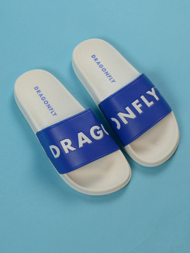 Dragonfly Blue & White Sliders - Dragonfly Leotards - 