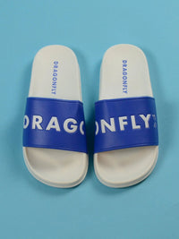 Dragonfly Blue & White Sliders - Dragonfly Leotards - 