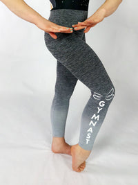 Dragonfly Grey Black Ombre Leggings - Dragonfly Leotards - 