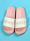 Dragonfly Pink & White Sliders - Dragonfly Leotards - 