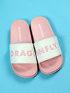 Dragonfly Pink & White Sliders - Dragonfly Leotards - 