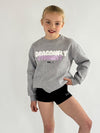 Grey Relaxed Sweatshirt - Dragonfly Leotards - Girls leotard