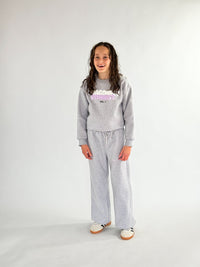 Grey Wide Leg Sweatpants - Dragonfly Leotards - Girls leotard