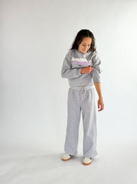 Grey Wide Leg Sweatpants - Dragonfly Leotards - Girls leotard