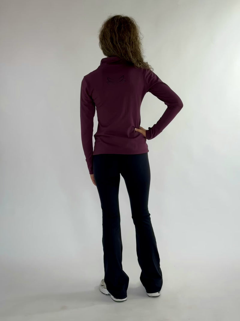 Burgundy Ultimate Long Sleeve Full Zip Top