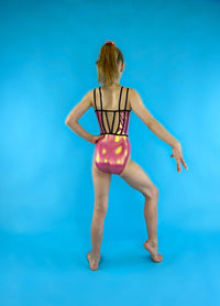 Rose Pink Party - Dragonfly Leotards - Girls leotard